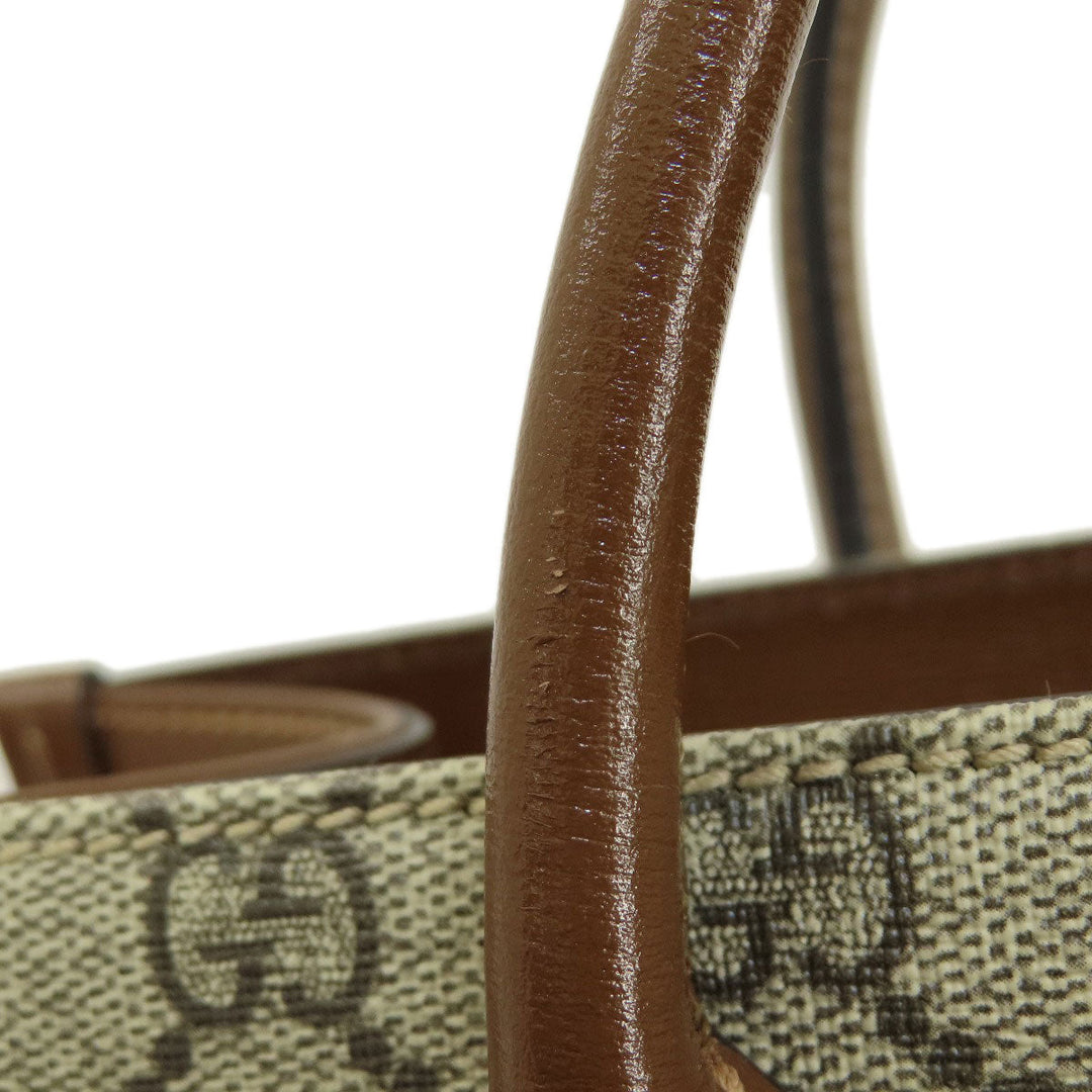GUCCI Handbag 659983 PVC Brown GG 2WAY