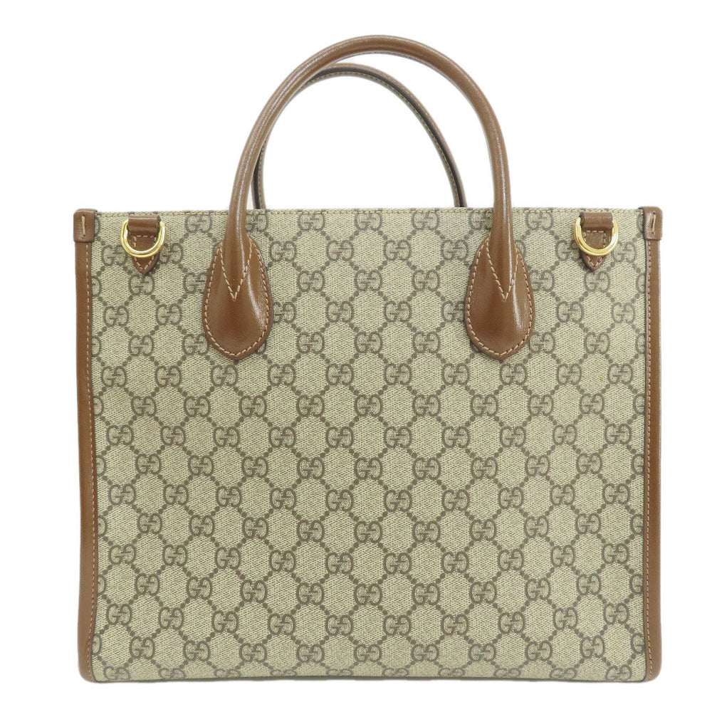 GUCCI Handbag 659983 PVC Brown GG 2WAY