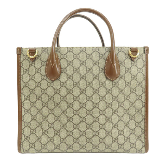 GUCCI Handbag 659983 PVC Brown GG 2WAY