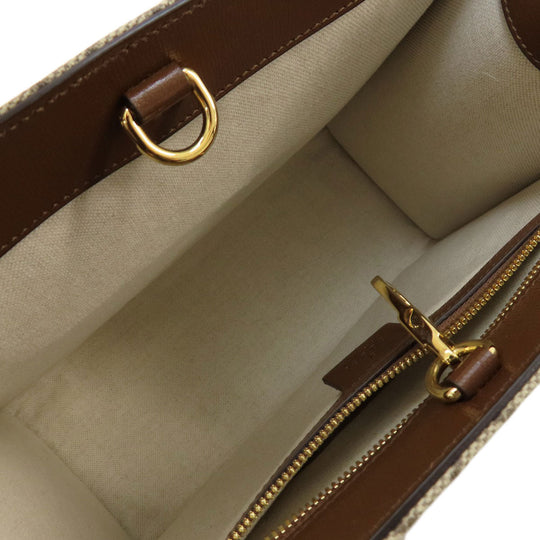 GUCCI Handbag 659983 PVC Brown GG 2WAY