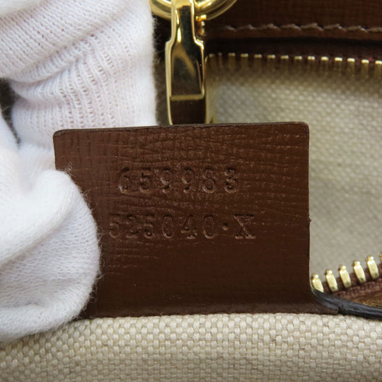 GUCCI Handbag 659983 PVC Brown GG 2WAY
