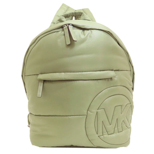 MICHAEL KORS Backpack Nylon green logo Women Used Authentic