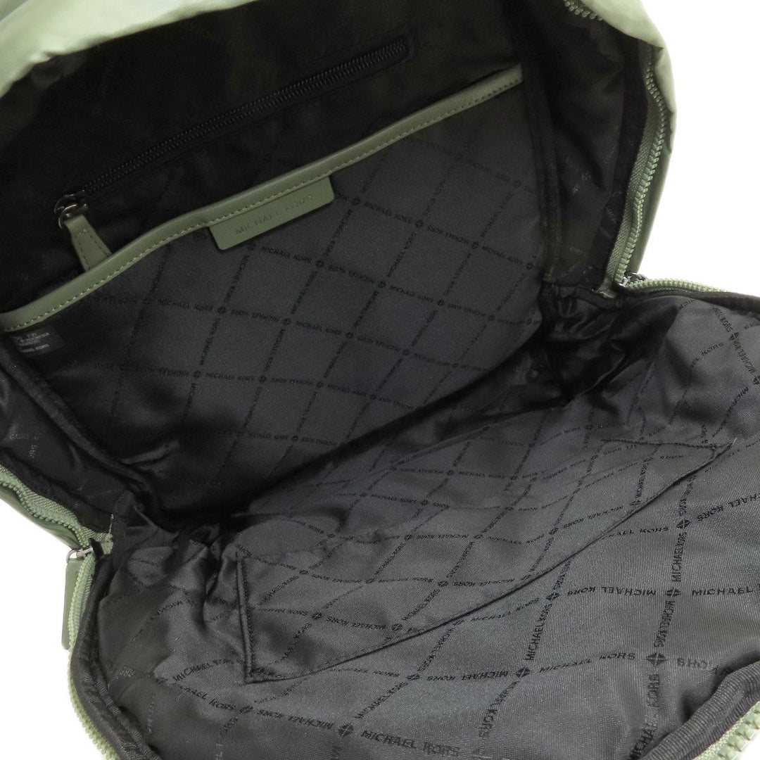 MICHAEL KORS Backpack Nylon green logo Women Used Authentic