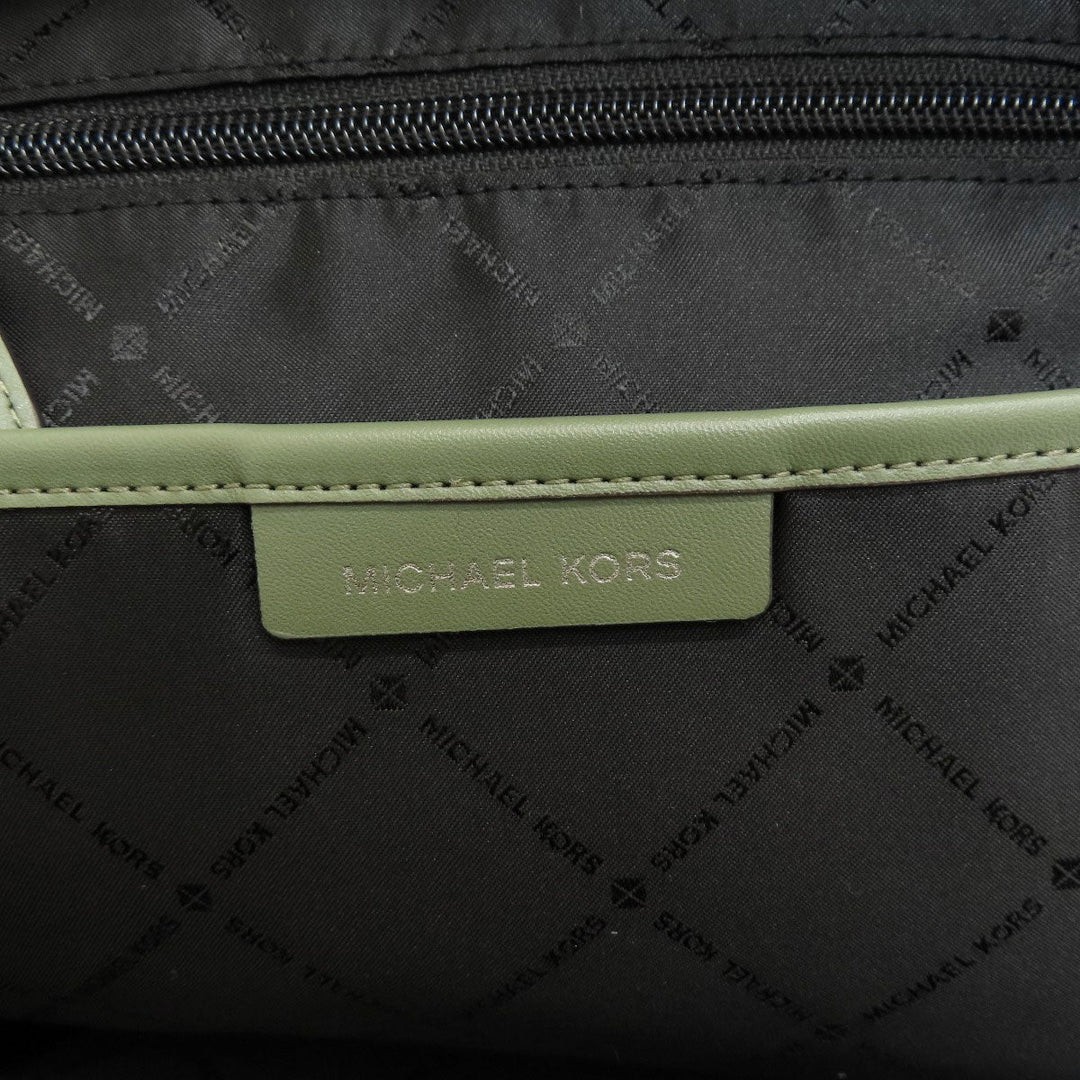 MICHAEL KORS Backpack Nylon green logo Women Used Authentic