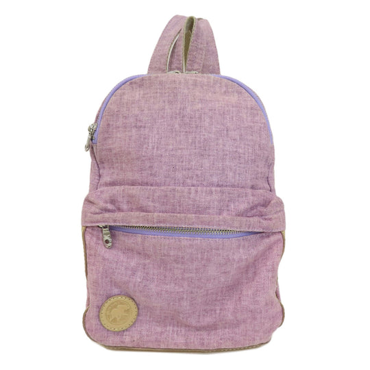 HUNTING WORLD Backpack canvas pink logo Women Used Authentic