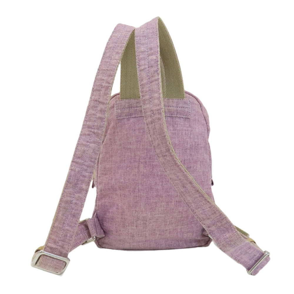 HUNTING WORLD Backpack canvas pink logo Women Used Authentic