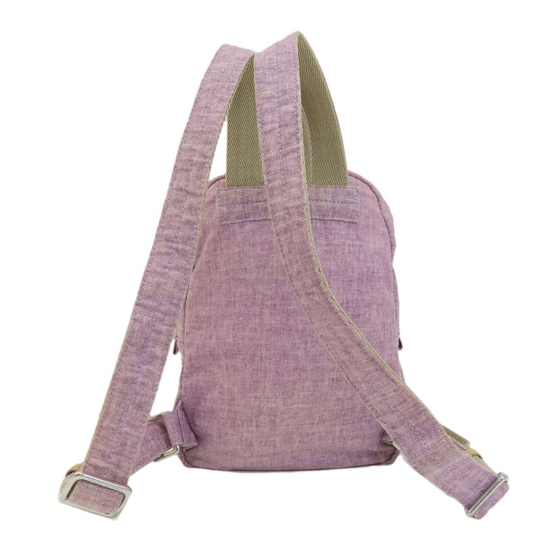 HUNTING WORLD Backpack canvas pink logo Women Used Authentic