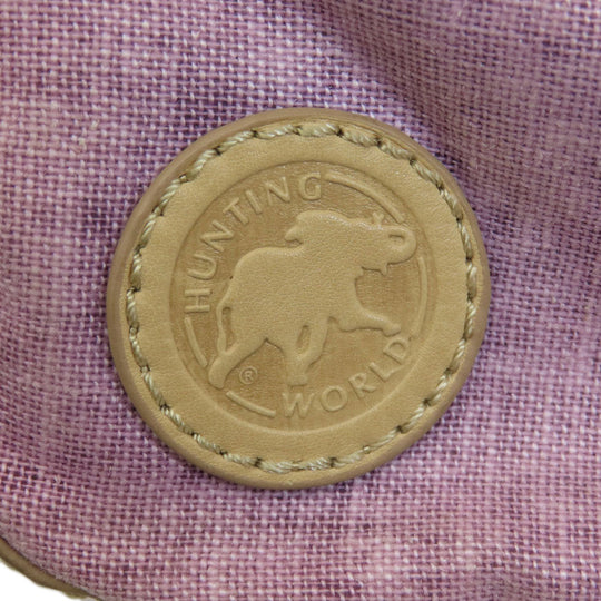 HUNTING WORLD Backpack canvas pink logo Women Used Authentic