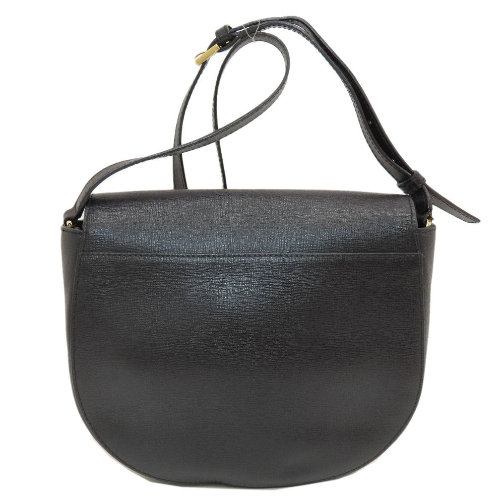 Furla Shoulder Bag PVC black logo Women Used Authentic
