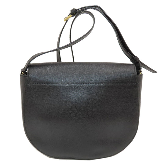Furla Shoulder Bag PVC black logo Women Used Authentic