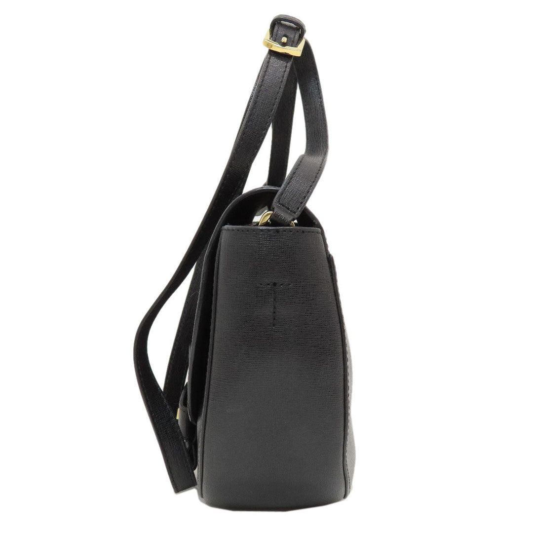 Furla Shoulder Bag PVC black logo Women Used Authentic