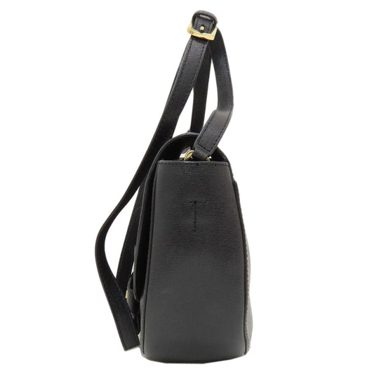 Furla Shoulder Bag PVC black logo Women Used Authentic