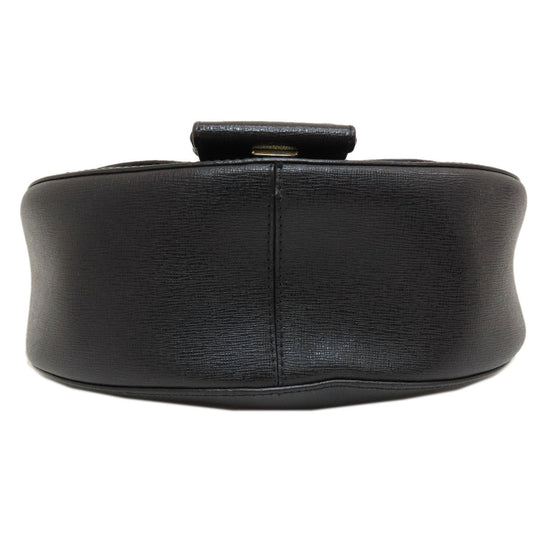 Furla Shoulder Bag PVC black logo Women Used Authentic
