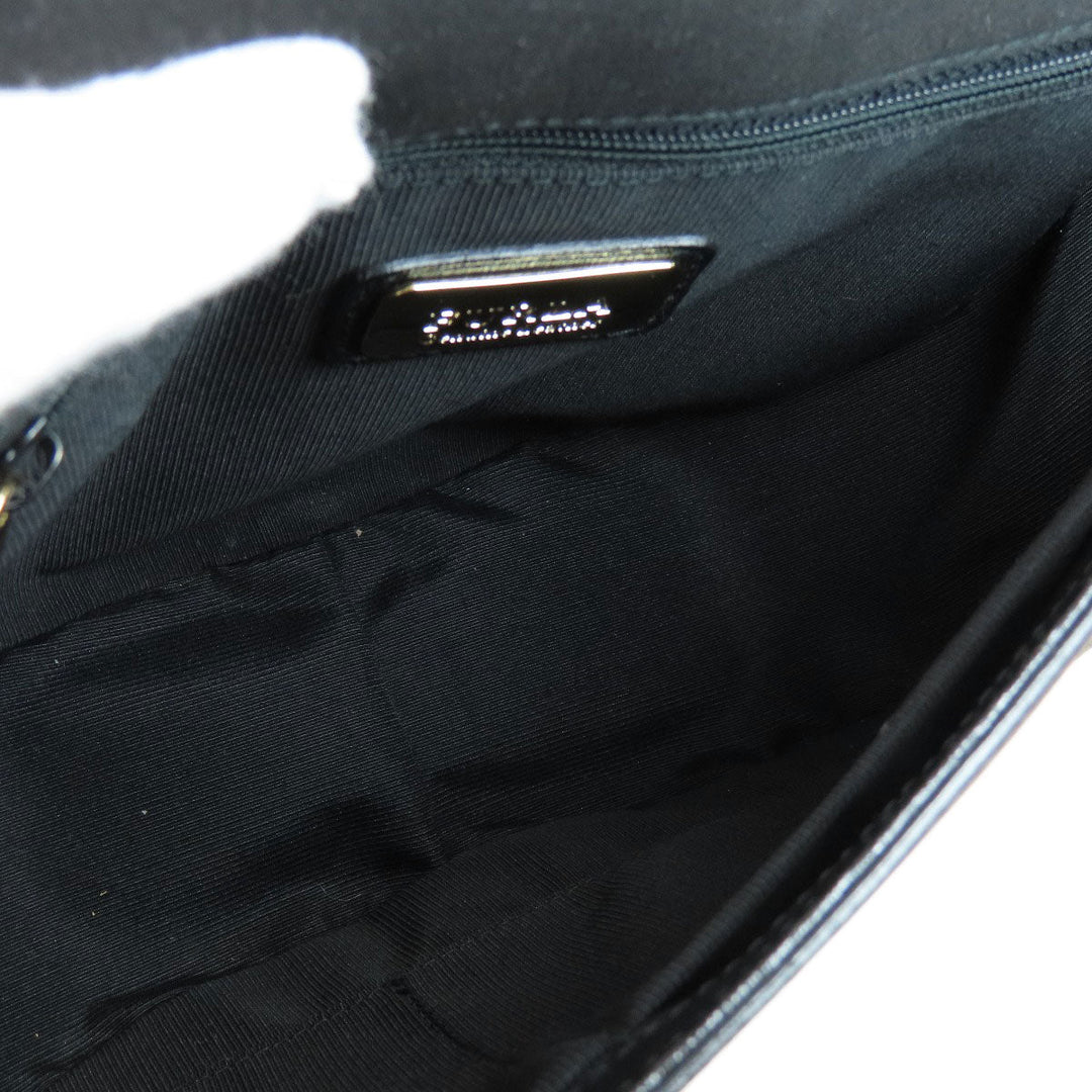 Furla Shoulder Bag PVC black logo Women Used Authentic
