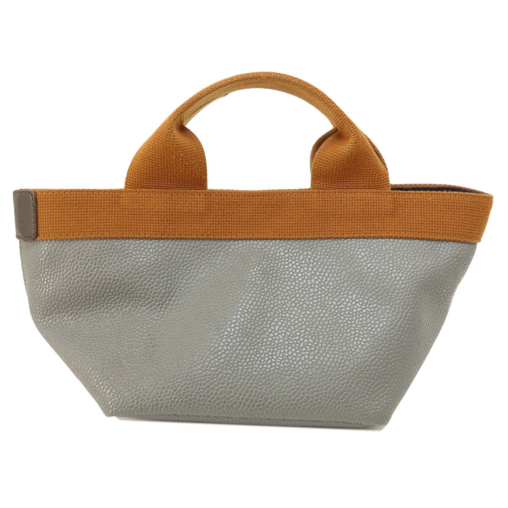 Herve Chapelier Handbag Cotton, Coated Canvas gray Boat-shaped tote Women Used Authentic