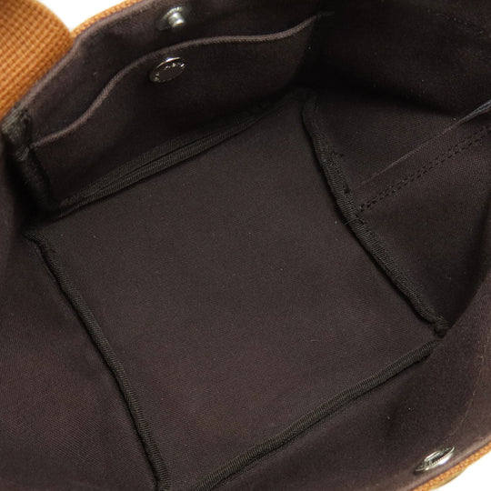 Herve Chapelier Handbag Cotton, Coated Canvas gray Boat-shaped tote Women Used Authentic