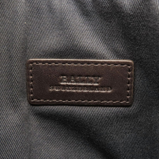 BALLY Shoulder Bag leather Brown Barry Stripe mens Used Authentic