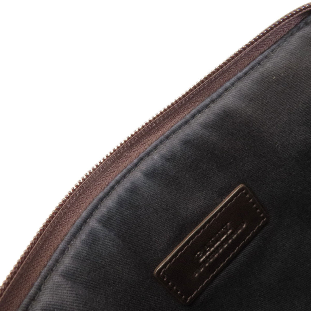 BALLY Shoulder Bag leather Brown Barry Stripe mens Used Authentic