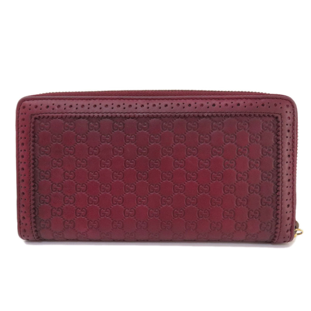 GUCCI Long Wallet Purse 295371 leather Red Micro guccissima GG