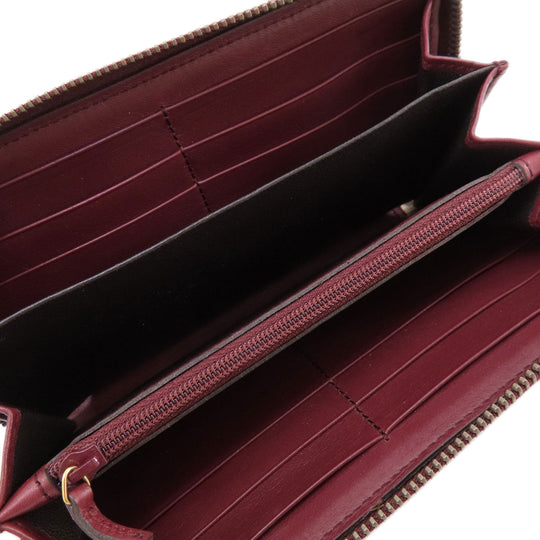 GUCCI Long Wallet Purse 295371 leather Red Micro guccissima GG