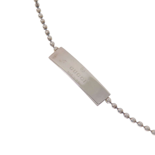 GUCCI bracelet SV Silver Ball Chain logo Women Used Authentic