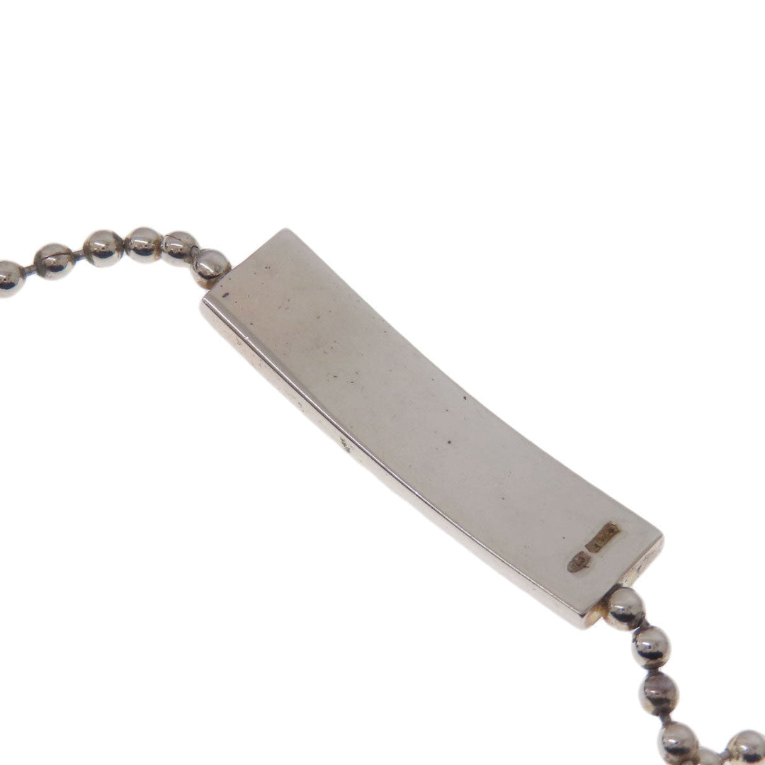 GUCCI bracelet SV Silver Ball Chain logo Women Used Authentic