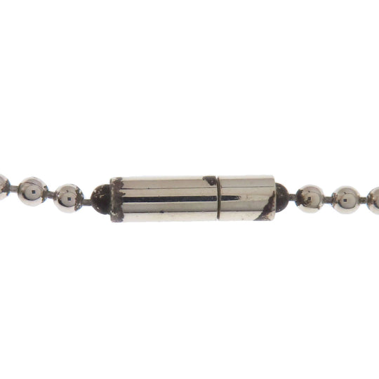 GUCCI bracelet SV Silver Ball Chain logo Women Used Authentic
