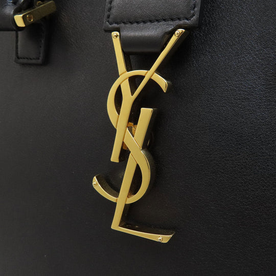 SAINT LAURENT Handbag Calfskin black Baby Kabas 2WAY Women Used Authentic