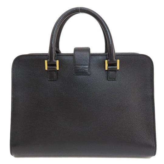 SAINT LAURENT Handbag Calfskin black Baby Kabas 2WAY Women Used Authentic