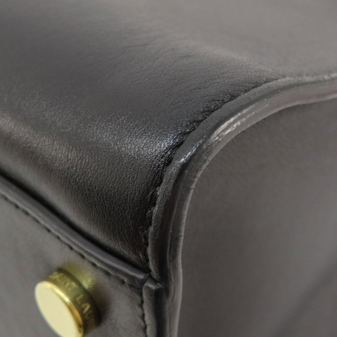 SAINT LAURENT Handbag Calfskin black Baby Kabas 2WAY Women Used Authentic