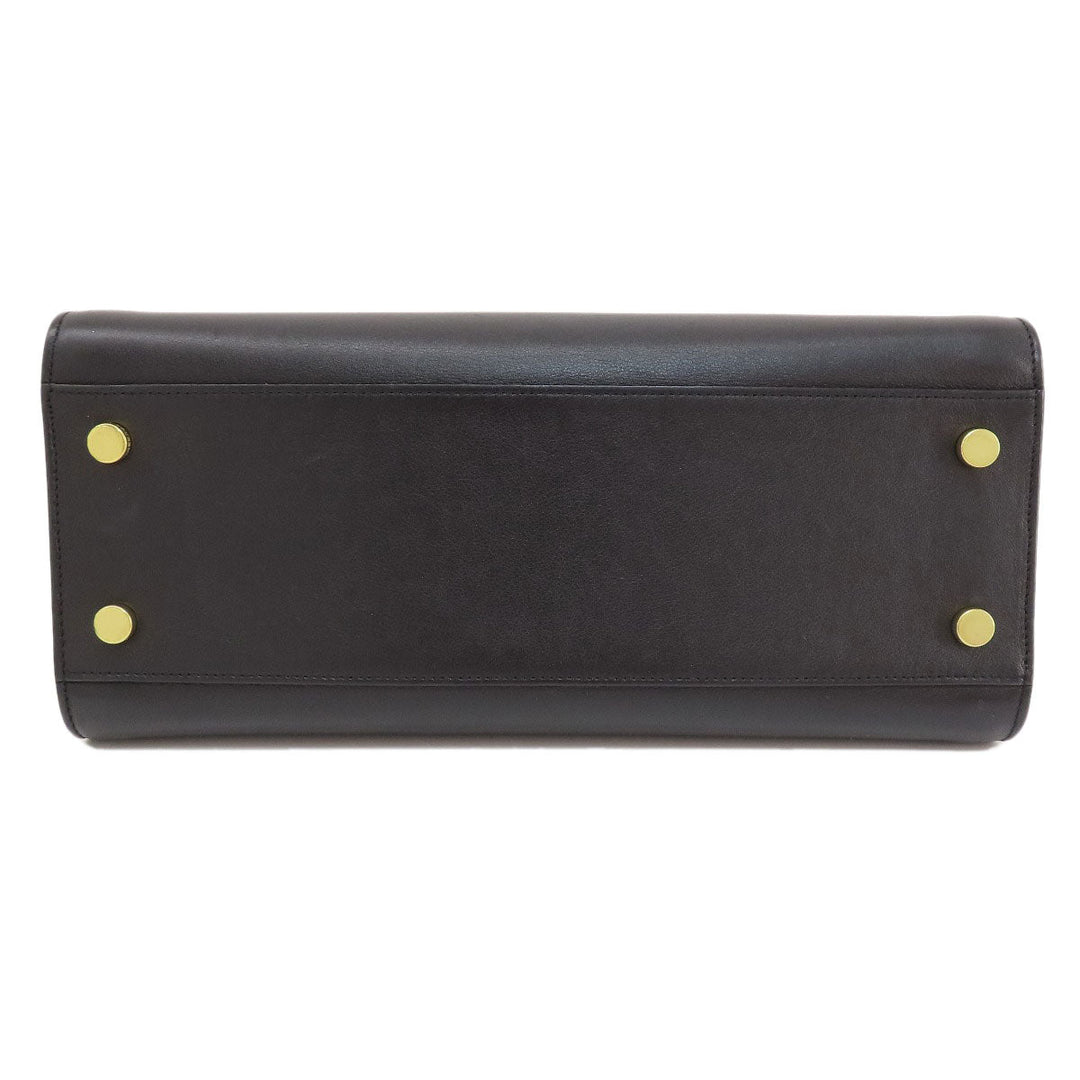 SAINT LAURENT Handbag Calfskin black Baby Kabas 2WAY Women Used Authentic
