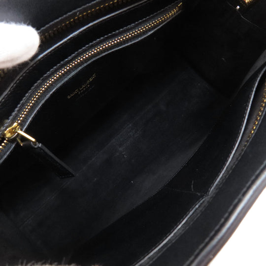 SAINT LAURENT Handbag Calfskin black Baby Kabas 2WAY Women Used Authentic