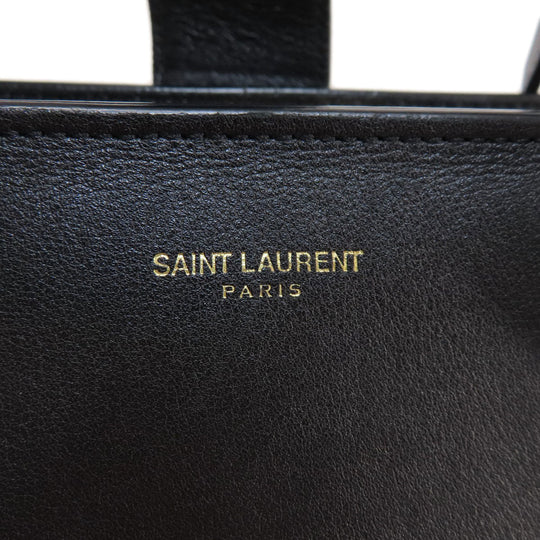 SAINT LAURENT Handbag Calfskin black Baby Kabas 2WAY Women Used Authentic