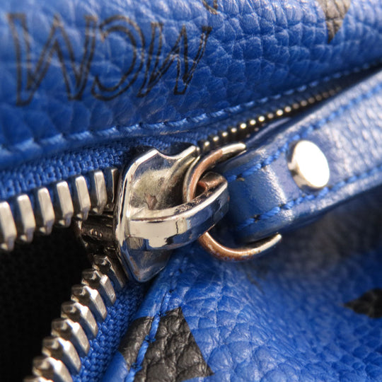 MCM Backpack PVC blue logo