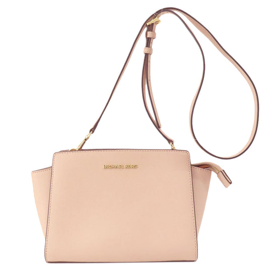MICHAEL KORS Shoulder Bag leather pink Long shoulder Women Used Authentic