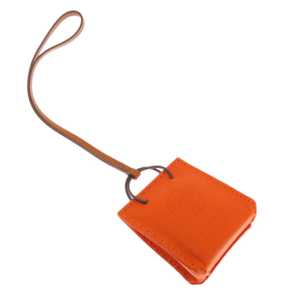 HERMES key ring Anemiro Orange Sac Orange Fu Women Used Authentic