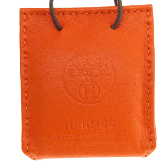 HERMES key ring Anemiro Orange Sac Orange Fu Women Used Authentic