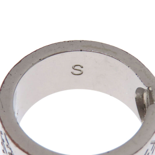 FENDI Ring metallic Silver F is Fendi ZuccaPattern Women Used Authentic