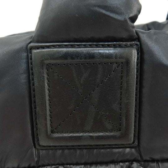 CHANEL Tote Bag Nylon black Cococoon SilverMetal