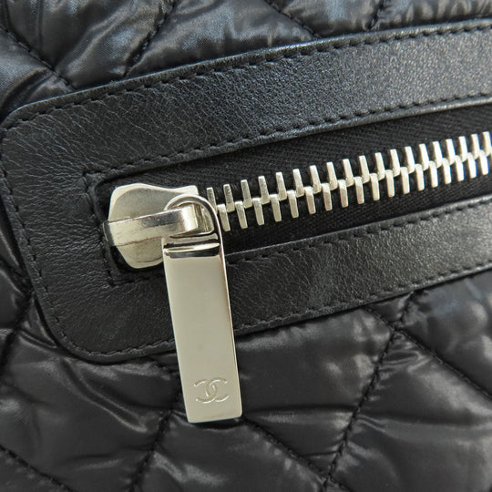 CHANEL Tote Bag Nylon black Cococoon SilverMetal