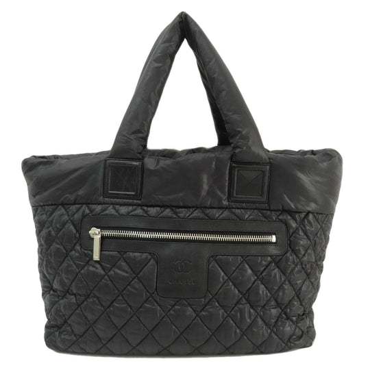 CHANEL Tote Bag Nylon black Cococoon SilverMetal