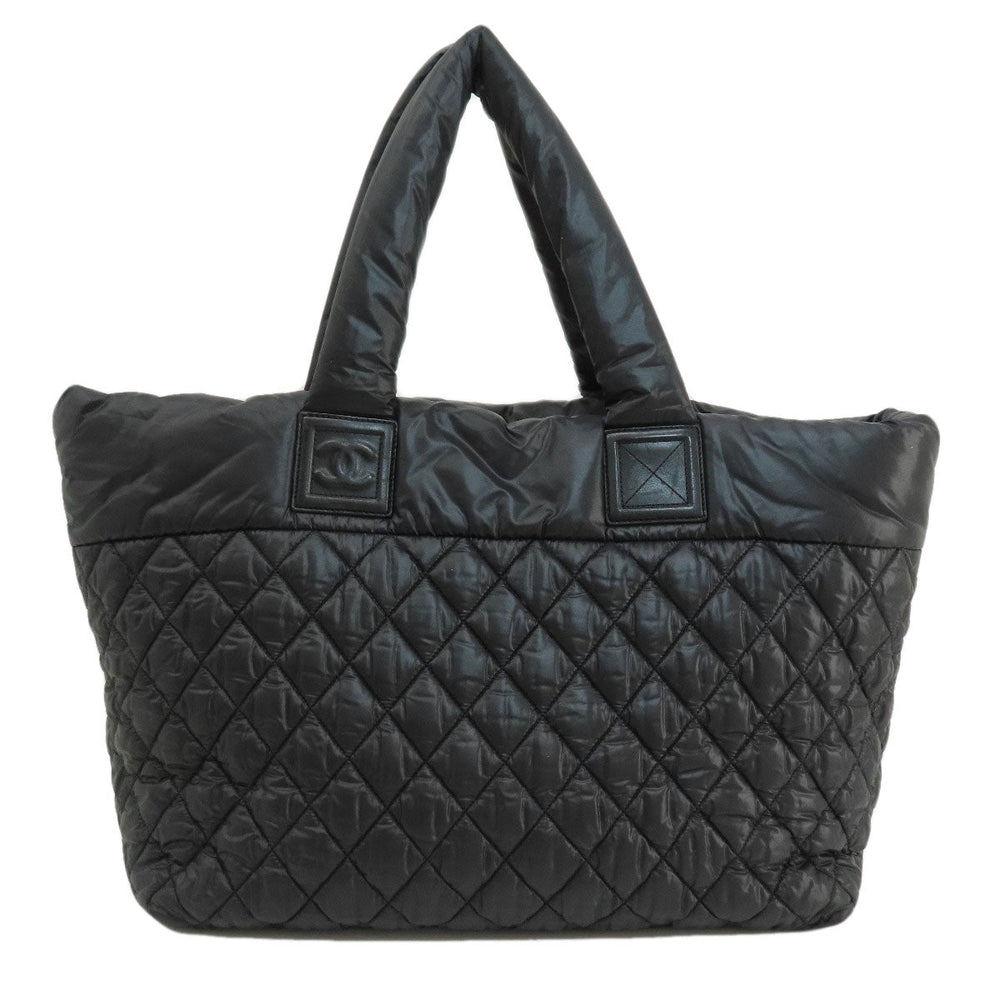 CHANEL Tote Bag Nylon black Cococoon SilverMetal