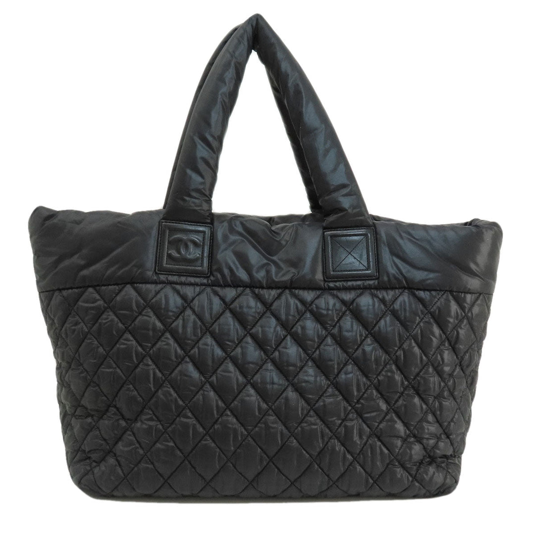 CHANEL Tote Bag Nylon black Cococoon SilverMetal