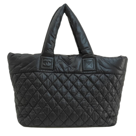 CHANEL Tote Bag Nylon black Cococoon SilverMetal
