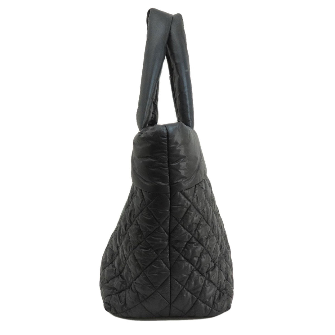 CHANEL Tote Bag Nylon black Cococoon SilverMetal