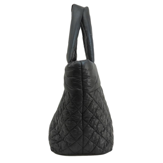 CHANEL Tote Bag Nylon black Cococoon SilverMetal