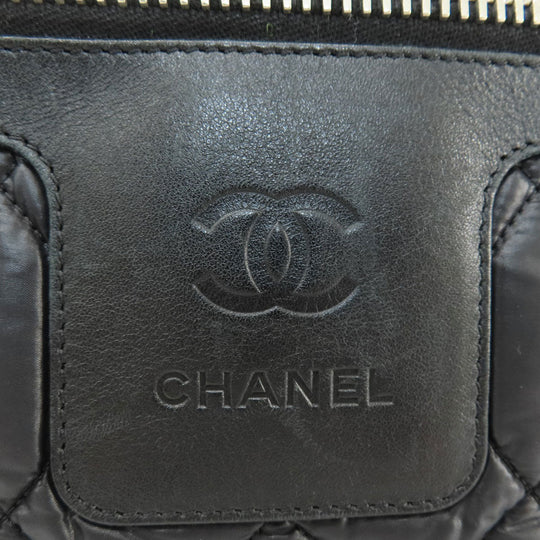 CHANEL Tote Bag Nylon black Cococoon SilverMetal