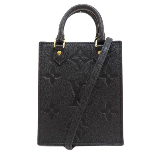 LOUIS VUITTON Handbag M81417 Ann Platt black Petite Sac Plat Noir Women Used Authentic