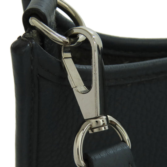 HERMES Shoulder Bag Taurillon Clemence blue Evelyn TPM SilverMetal Women Used Authentic