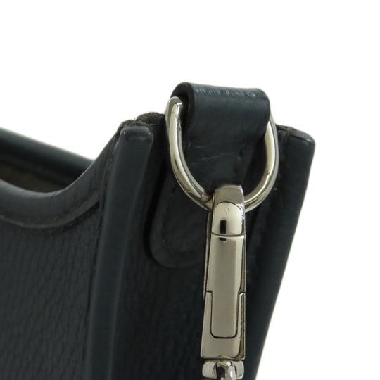 HERMES Shoulder Bag Taurillon Clemence blue Evelyn TPM SilverMetal Women Used Authentic